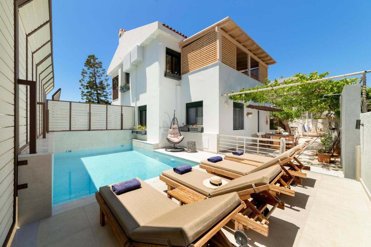 Paradisos Luxury Villas Next To Beach Koutsourás エクステリア 写真